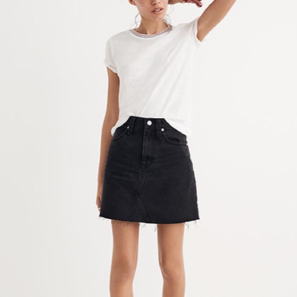 Madewell Denim Frisco Mini Skirt in Lunar Wash